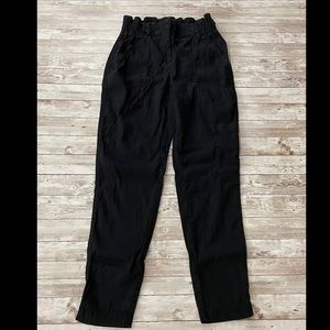 Elevenses High Waisted Paperbag Pants Linen Blend in Sz: XSP